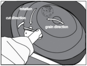 Grattoir Munro pour cisailles à grains croisés