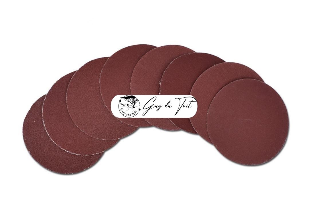 Paquet de 80 disques de ponçage assortis de 75 mm à boucles et crochets (velcro) avec plusieurs grains pour les projets de tournage sur bois.