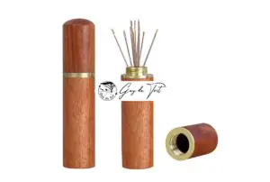 Brass needle case kit components for turning a custom wooden needle case.