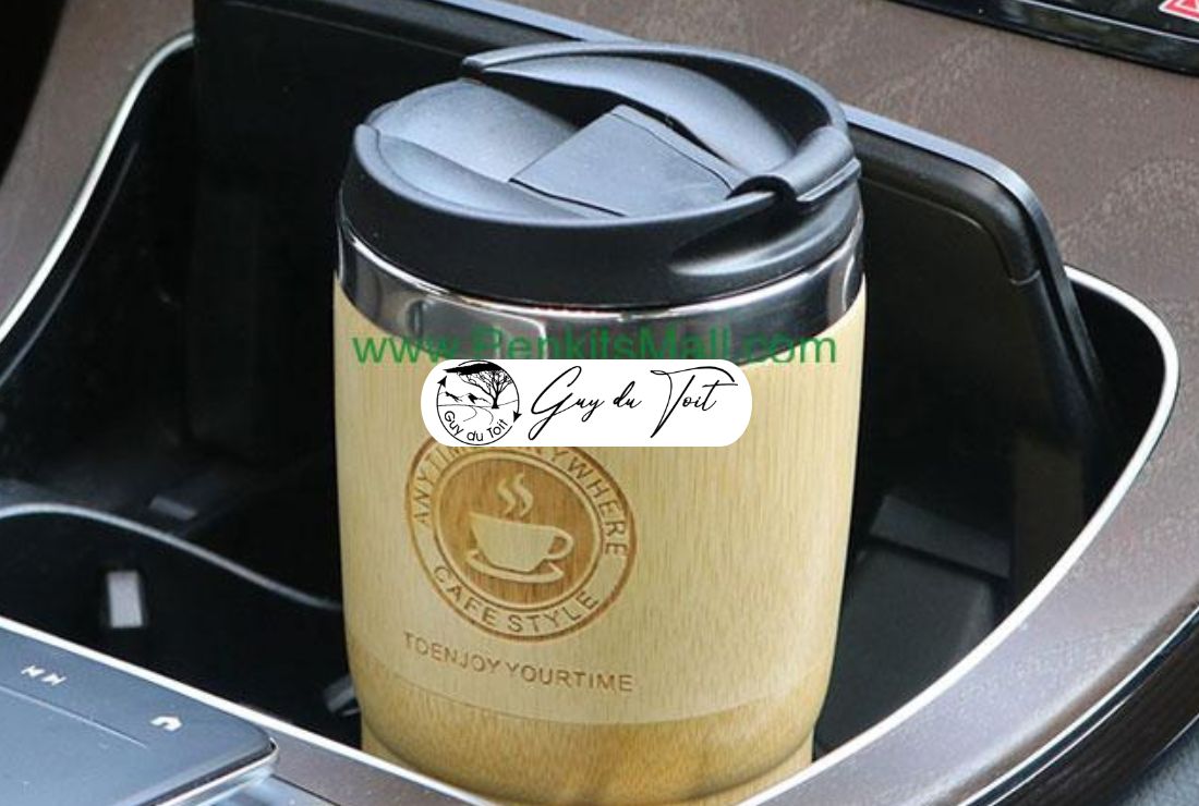 Kit de mugs de voyage en acier inoxydable avec couvercle étanche, pour créer un mug en bois tourné personnalisé.