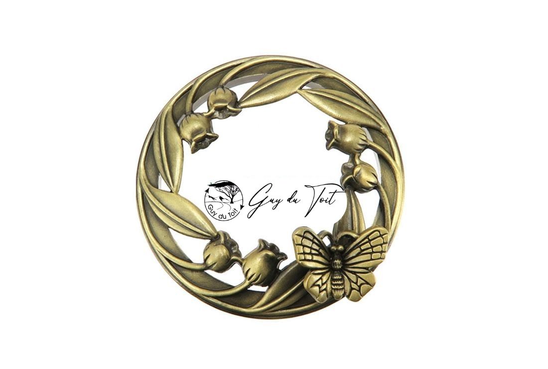 Antique bronze tulips potpourri lid for woodturning projects