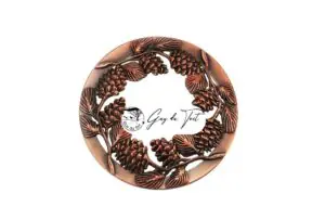 Antique rose copper pine nut potpourri lid for woodturning projects