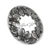 Antique silver butterfly potpourri lid