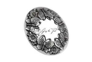 Antique silver butterfly potpourri lid