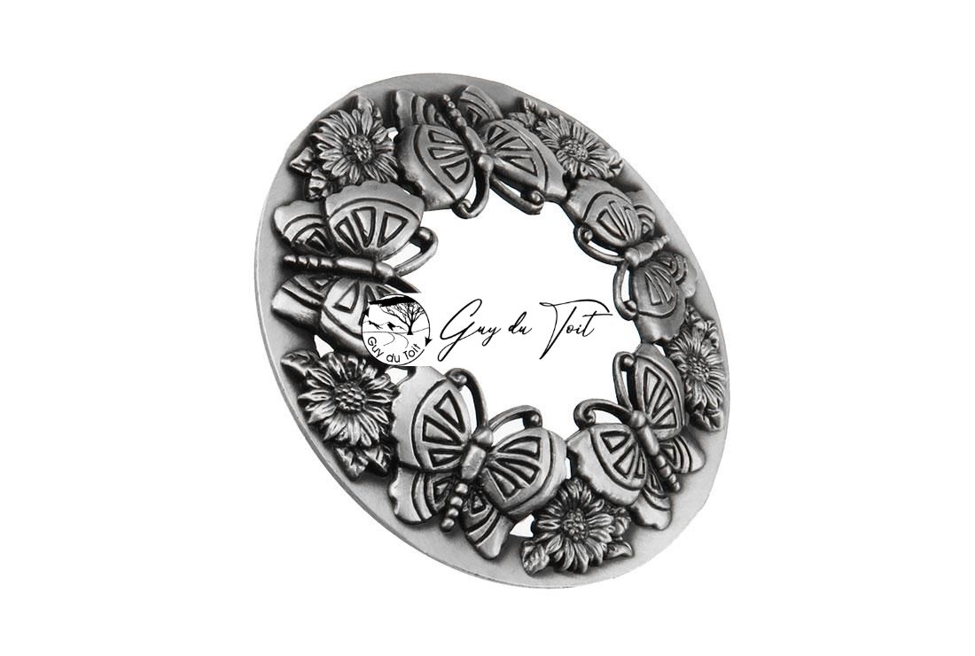 Antique silver butterfly potpourri lid