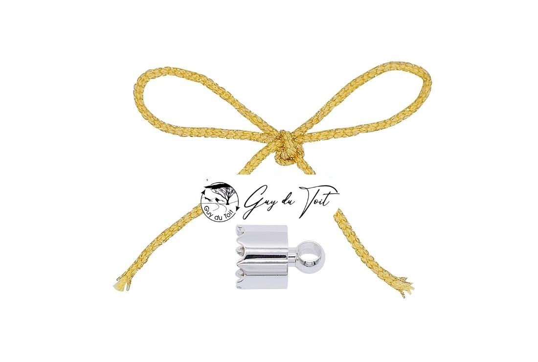 Bulb Kit d'ornement tourné en bois ficelle dorée