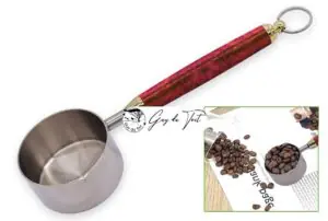 Gold coffee scoop woodturning kit 60ml