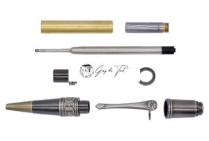 Kit de tournage sur bois plaqué bronze antique et polissage au pistolet