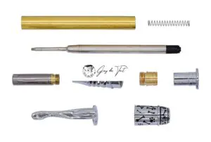Premium Chrome Doggie Ball Pen Kit With Hollowed-Out Tip
