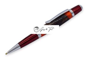 Premium Chrome Plated Red Woodturning Pen