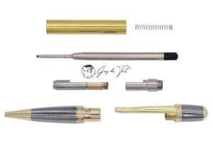 Stylo à bille en titane noir plaqué or Premium