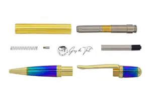 Unique Gold And Colourful Vacuum Plating Sierra Twist Pen Kits