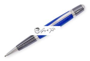 Bolígrafo de titanio negro bañado en platino de primera calidad para torneado de madera