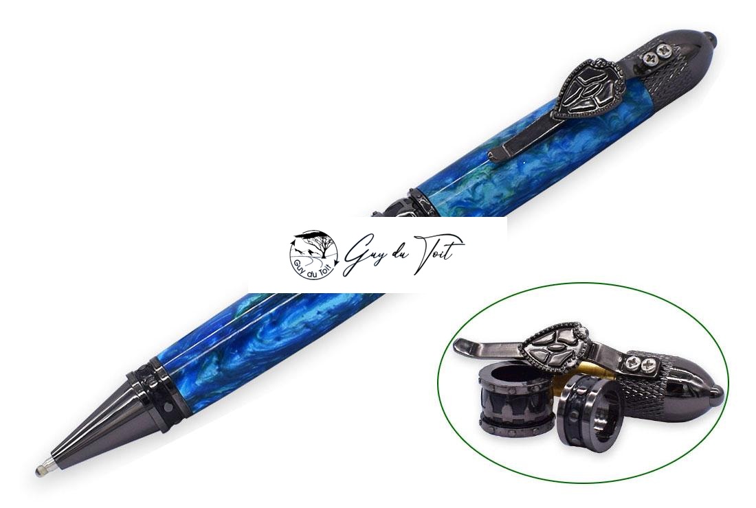 Gun Metal Plated Soldiers' Helmet Pen | Unique Gift Idea - Image 3