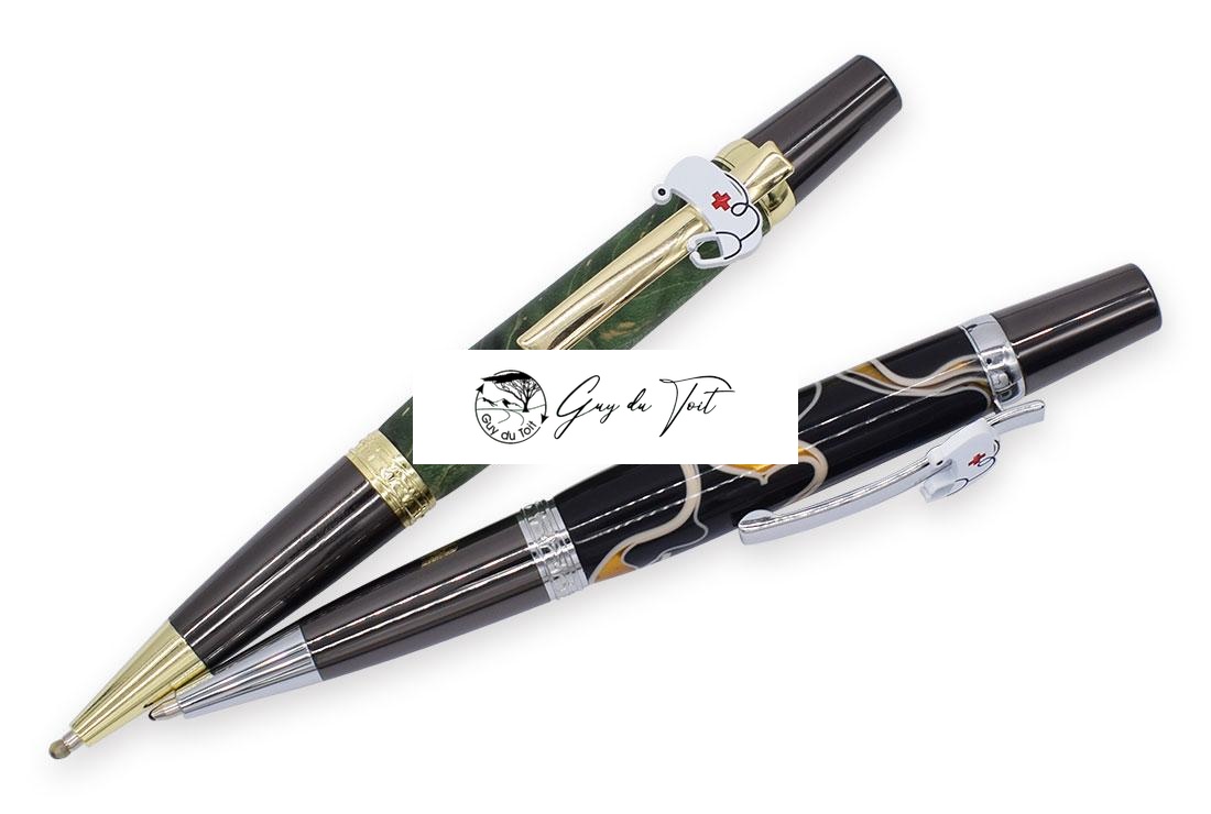 Kit de pluma de enfermería premium con baño de oro y metal de cañón - Imagen 2