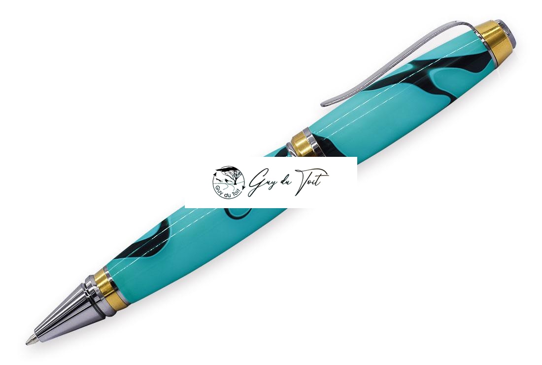 Estuche para puros de titanio negro de primera calidad con baño de oro - Imagen 2