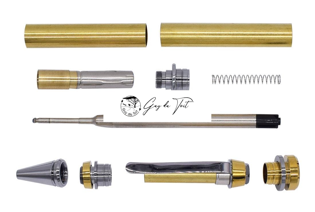 Estuche para puros de titanio negro de primera calidad con baño de oro