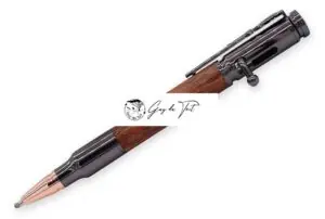 Premium Gun Metal Rifle Bolt Finished Rosewood Pen