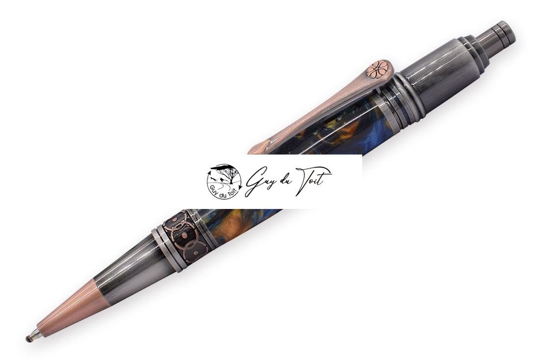 Antique Rose Copper Art Deco Click Pen Kit