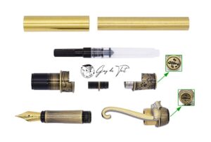 Antique Bronze Polish Kitten Fountain Pen Kit