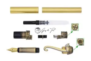 Antique Bronze Polish Kitten Fountain Pen Kit