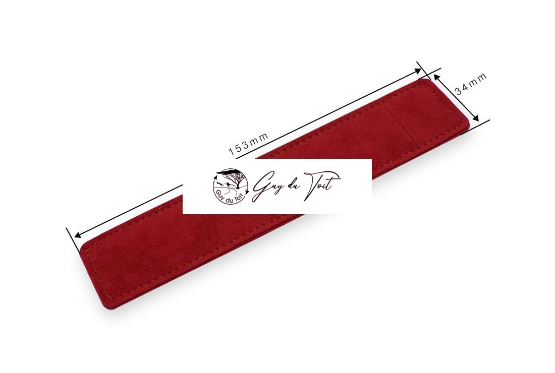 Estuche individual para bolígrafo/lápiz Ultra Fiber rojo para estudiantes y profesionales - Imagen 2