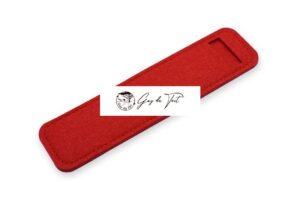 Étui à stylos en feutre rouge de première qualité à grande capacité