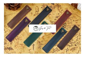 Porte-stylos en cuir à couleurs changeantes - Série Crazy Horse