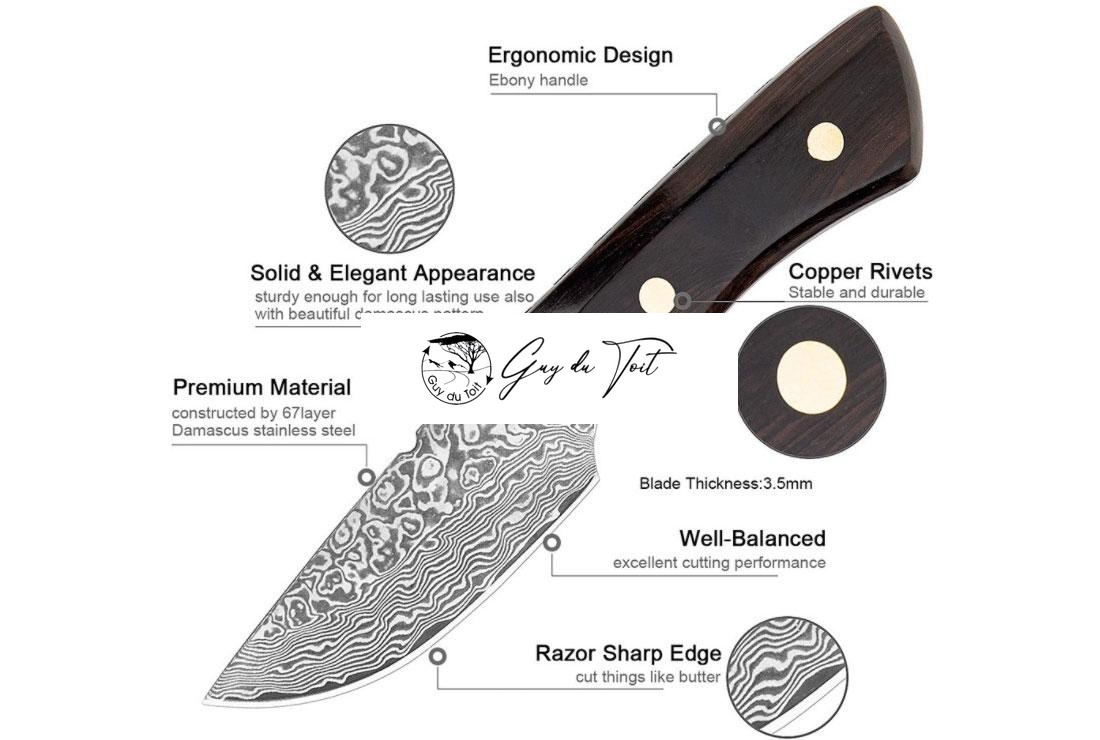 Premium Damascus Steel Diy Knife Blank Kit - Image 2