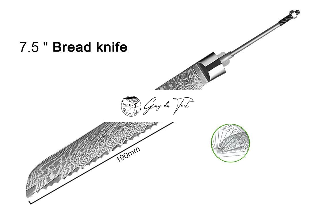 Premium Bread Knife Blank Kit For Custom Handle Crafting - Image 2