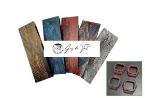 Manche de couteau en G10 Damas de première qualité - Idéal pour les manches de couteaux personnalisés