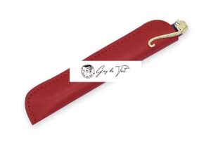 Porte-stylos en cuir noir fabriqué à la main - Cadeau idéal pour le tournage sur bois