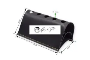 Handcrafted Black Leather Pen Holder For Five Pens