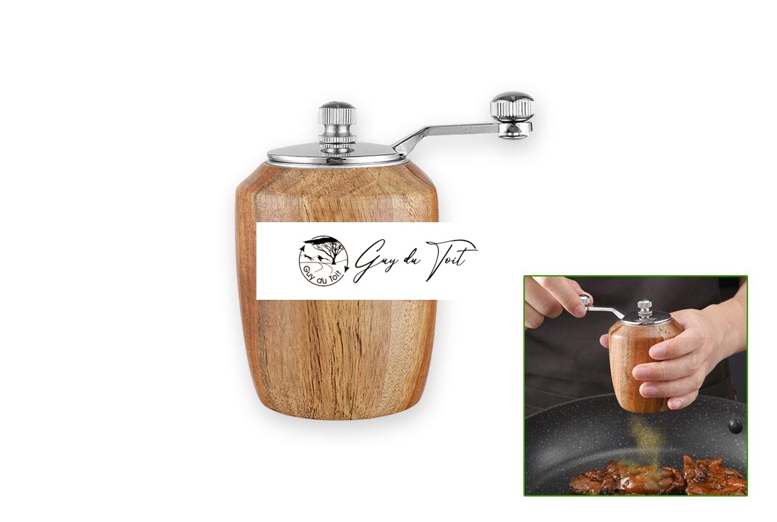 Kit de molinillo de sal y pimienta con manivela de 6 pulgadas y mecanismo de molienda de cerámica