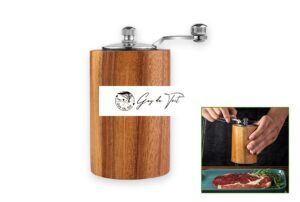 Kit premium de molinillo de sal y pimienta con manivela de 8 pulgadas