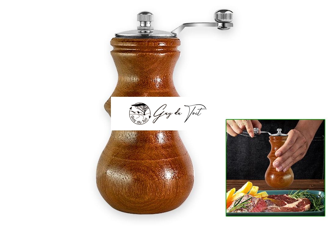 Kit de molinillo de sal y pimienta con manivela de 10 pulgadas y mecanismo de molienda de cerámica - Imagen 2