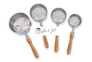 Set de tasses à mesurer en acier inoxydable de qualité supérieure avec poignée ronde