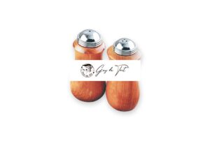 Mini kit cromado de salero y pimentero para torneado de madera Diy