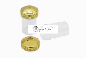 Mini kit dorado de salero y pimentero para torneado de madera Diy