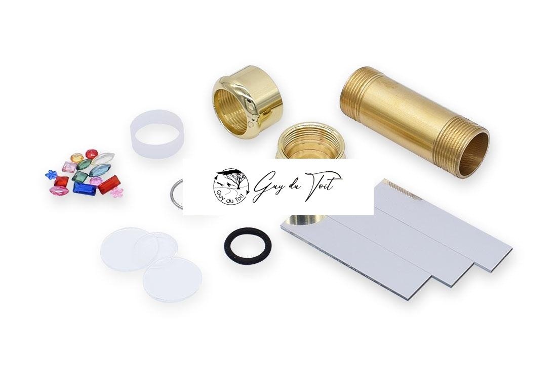 Kit de caleidoscopio dorado premium para torneado de madera - Imagen 2