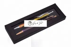 Elegant Black Double Paper Pen Box With Sponge Insert