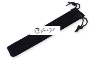 Elegant Black Velvet Pen Pouch With Drawstring Top