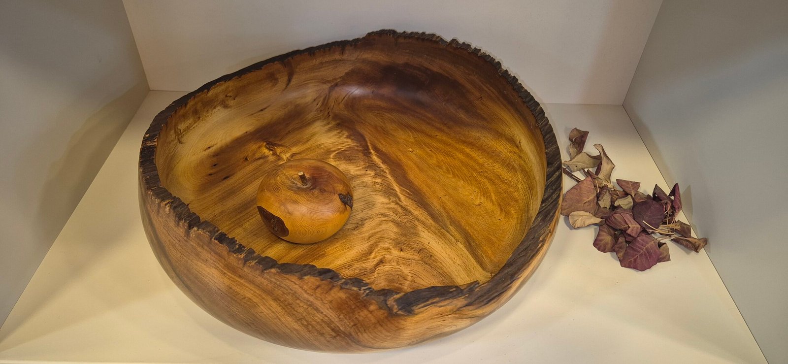 Ancient swamp kauri bowl with charred rim handcrafted by Guy du Toit