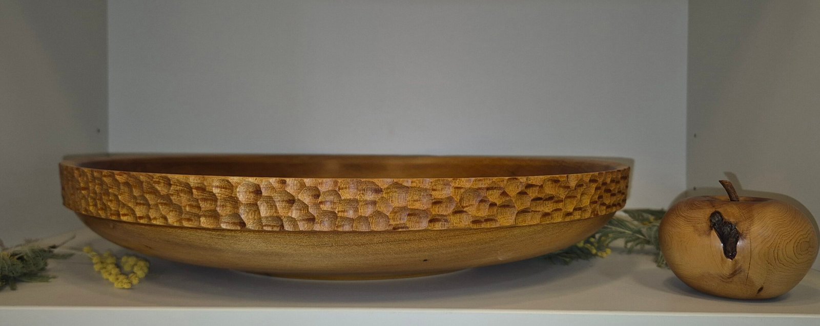 Ancient Swamp Kauri Fruit Bowl with Copper Inlay - Image 3