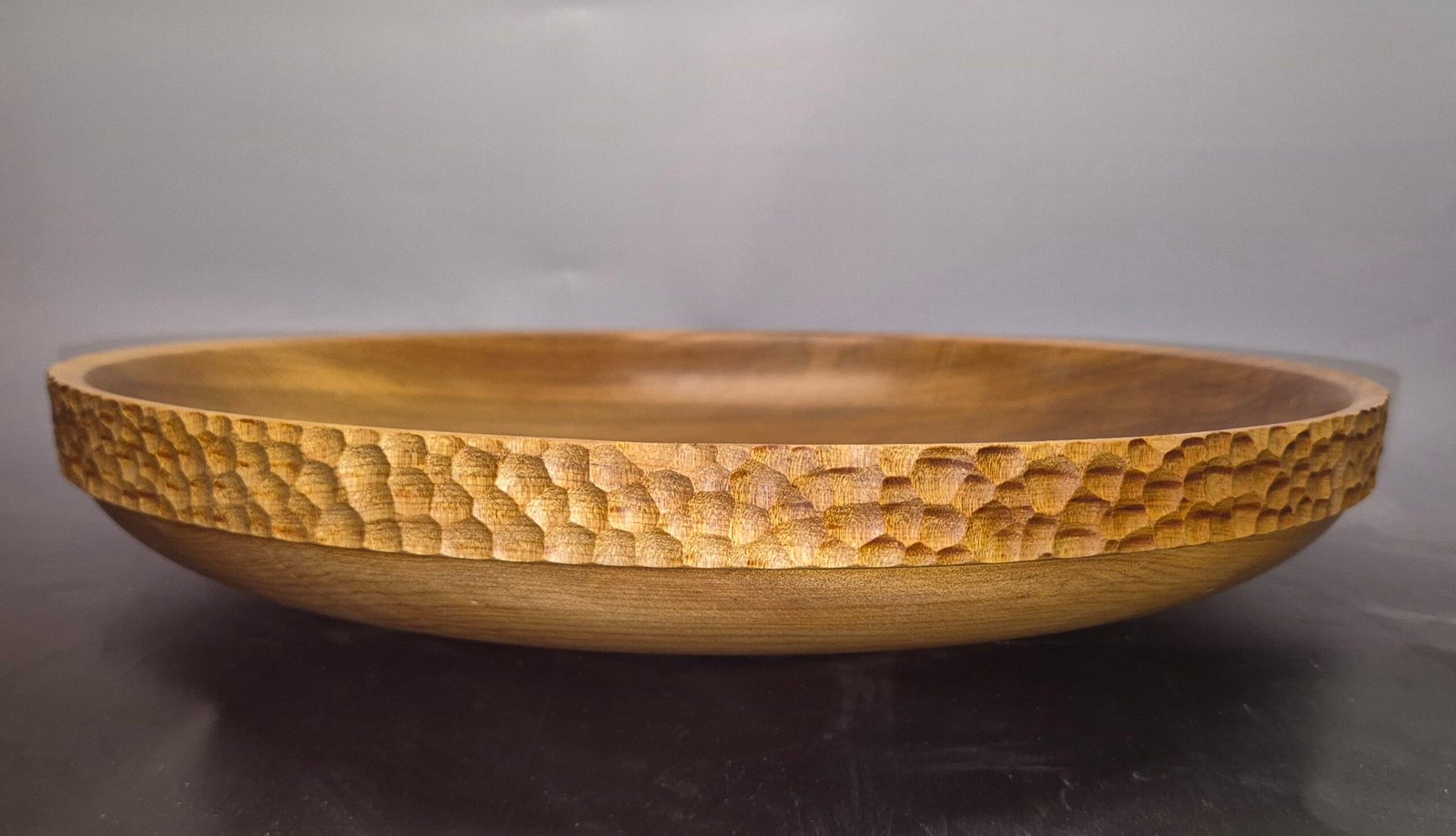 Ancient Swamp Kauri Fruit Bowl with Copper Inlay - Image 2